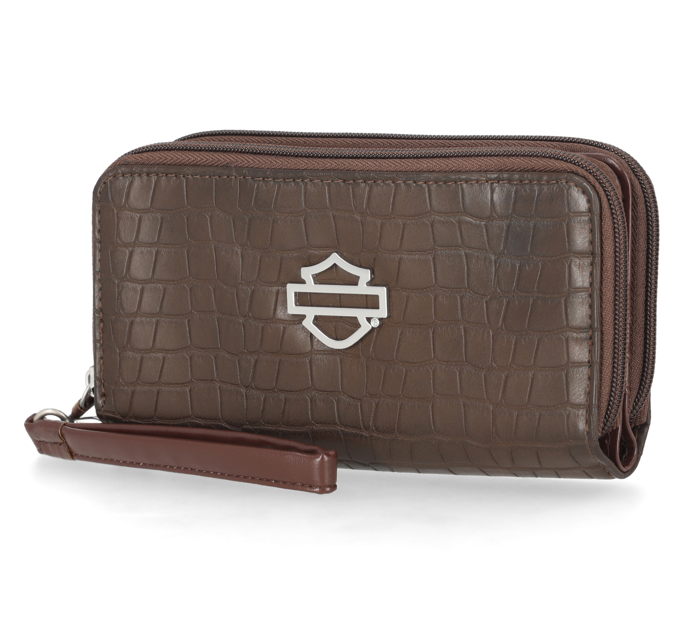 Croco Zip Around Wallet With Wristlet | Harley-Davidson USA