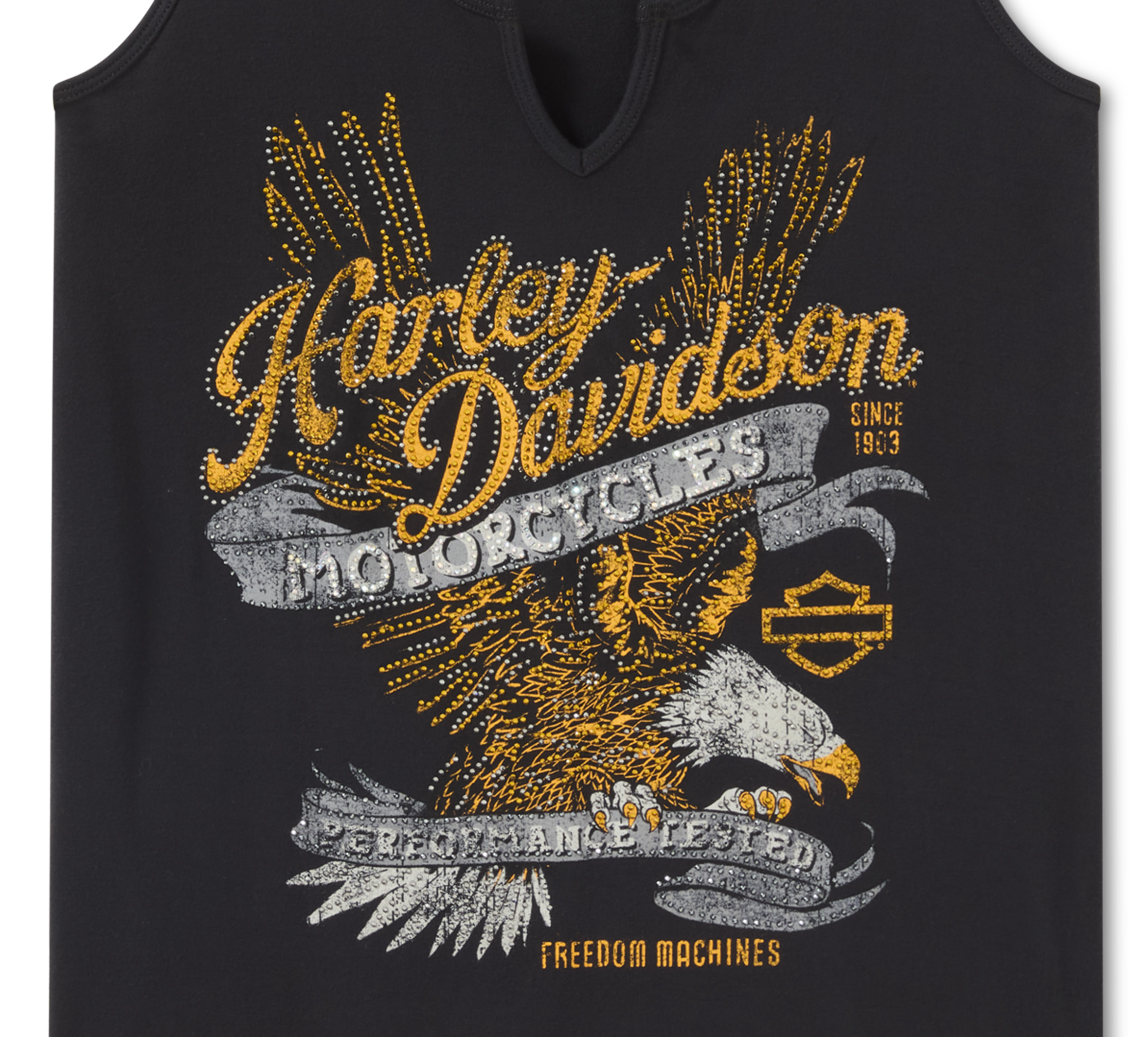 Women's Bling Live to Ride Notch Neck Tank | Harley-Davidson USA