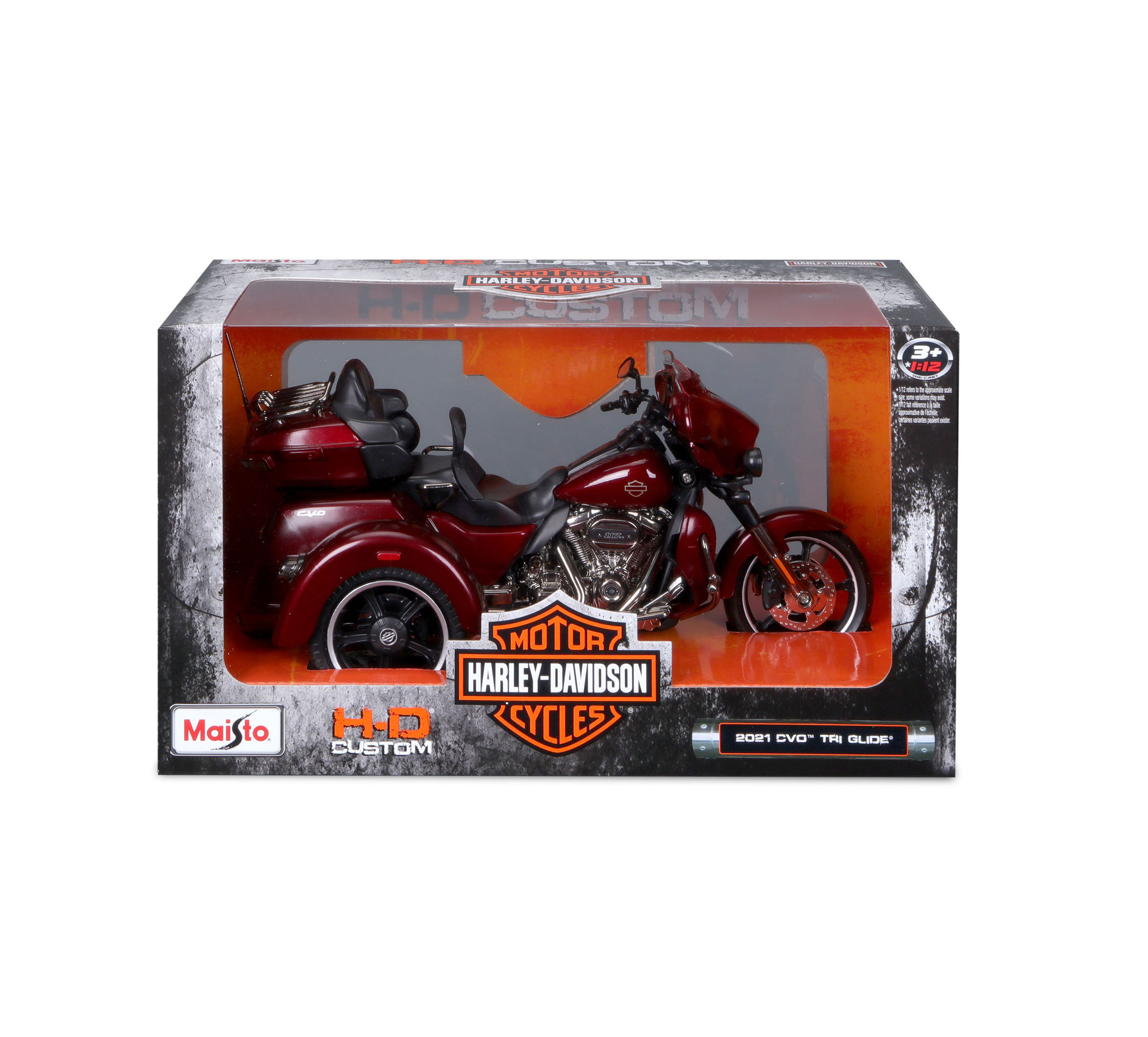 H-D 1:12 Scale Diecast 2021 CVO Tri Glide